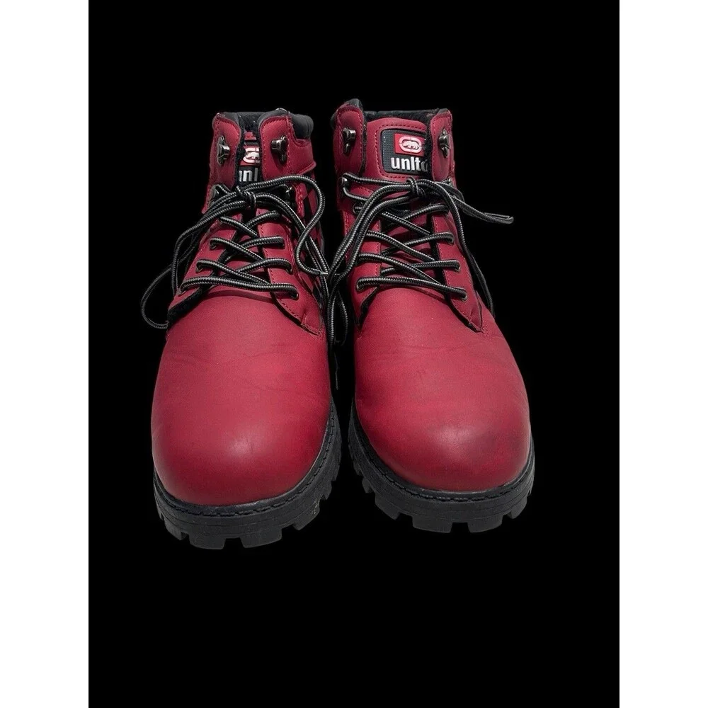 ECKO Unltd. Kander-01M Men's Combat Boots with Checkered Sides Design Sz 10 EUC
